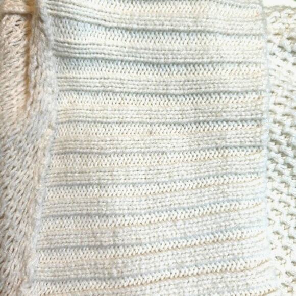 Chico's Cardigan Sweater Women Size Large Cream Pockets Lagenlook Cottagecore - Picture 7 of 11